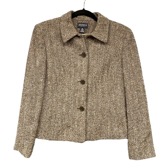 New Ann Taylor Petites Wool Blend Cropped Jacket/Blazer Size 8P‎ - Picture 1 of 6